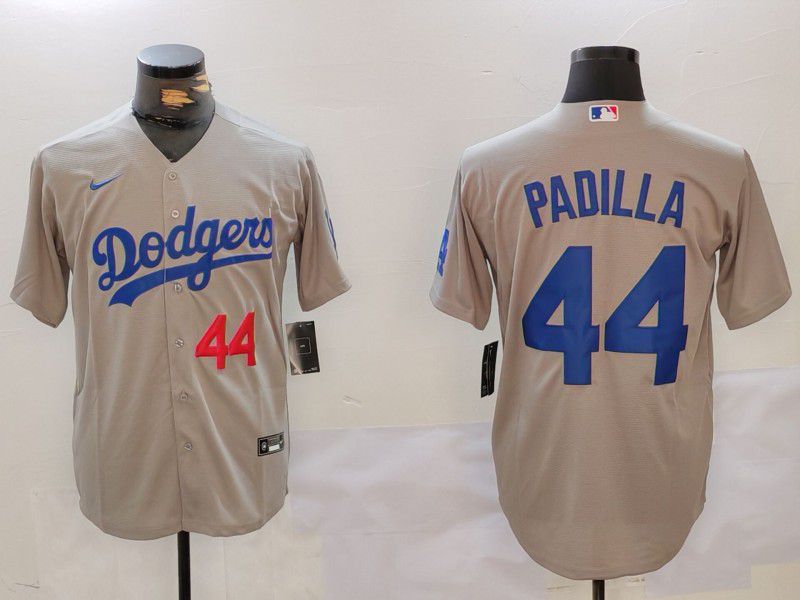 Men Los Angeles Dodgers #44 Padilla Grey Game 2024 Nike MLB Jersey style 9